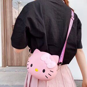 HELLO KITTY Pink Silicone Crossbody Shoulder Bag Purse (BRAND-NEW & SO CUTE!)